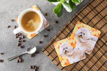 Load image into Gallery viewer, Bichon Frise #2 Fall Coasters - Set of 4 Lightweight Foam, Absorbent Drink Coasters