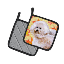 Load image into Gallery viewer, Bichon Frise #2 Fall Pot Holders - Set of 2 - Heat-Resistant Kitchen Essentials BB9966PTHD