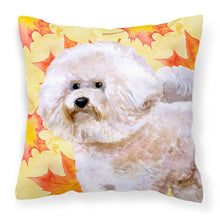 Load image into Gallery viewer, Bichon Frise #2 Fall Fabric Decorative Pillow