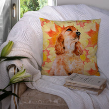 Load image into Gallery viewer, Cocker Spaniel Fall Throw Pillow - 14x14 Decorative Pillow – Art for Your Home &amp; Patio BB9967PW1414