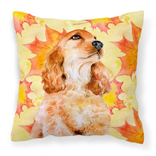 Load image into Gallery viewer, Cocker Spaniel Fall Fabric Decorative Pillow BB9967PW1818