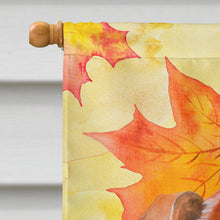 Load image into Gallery viewer, Red Dachshund Fall Flag Canvas House Size BB9968CHF