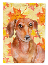 Load image into Gallery viewer, Red Dachshund Fall Flag Canvas House Size BB9968CHF
