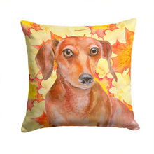 Load image into Gallery viewer, Red Dachshund Fall Throw Pillow - 14x14 Decorative Pillow – Art for Your Home &amp; Patio BB9968PW1414