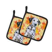 Load image into Gallery viewer, Dalmatian Puppy Fall Pot Holders - Set of 2 - Heat-Resistant Kitchen Essentials BB9969PTHD