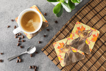 Load image into Gallery viewer, Doberman Pinscher Fall Coasters - Set of 4 Lightweight Foam, Absorbent Drink Coasters