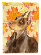 Load image into Gallery viewer, Doberman Pinscher Fall Garden Flag - Outdoor Decorative Yard Flag BB9970GF