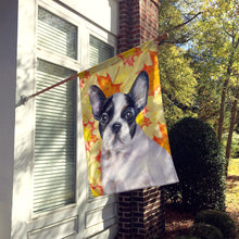 Load image into Gallery viewer, French Bulldog Black White Fall Flag Canvas House Size BB9971CHF