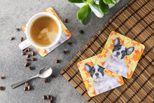 Load image into Gallery viewer, French Bulldog Black White Fall Coasters - Set of 4 Lightweight Foam, Absorbent Drink Coasters