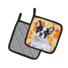 Load image into Gallery viewer, French Bulldog Black White Fall Pot Holders - Set of 2 - Heat-Resistant Kitchen Essentials BB9971PTHD