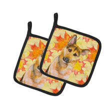 Load image into Gallery viewer, German Shepherd #2 Fall Pot Holders - Set of 2 - Heat-Resistant Kitchen Essentials BB9972PTHD