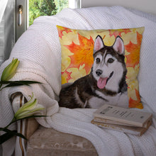 Load image into Gallery viewer, Siberian Husky #2 Fall Throw Pillow - 14x14 Decorative Pillow – Art for Your Home &amp; Patio BB9973PW1414