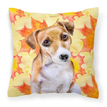 Load image into Gallery viewer, Jack Russell Terrier #2 Fall Fabric Decorative Pillow BB9974PW1818
