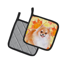 Load image into Gallery viewer, Pomeranian #2 Fall Pot Holders - Set of 2 - Heat-Resistant Kitchen Essentials BB9977PTHD