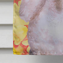 Load image into Gallery viewer, White Standard Poodle Fall Flag Canvas House Size BB9978CHF