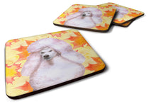 Load image into Gallery viewer, White Standard Poodle Fall Foam Coaster  BB9978FC