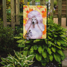 Load image into Gallery viewer, White Standard Poodle Fall Garden Flag - Outdoor Decorative Yard Flag BB9978GF