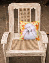 Load image into Gallery viewer, White Standard Poodle Fall Fabric Decorative Pillow BB9978PW1818