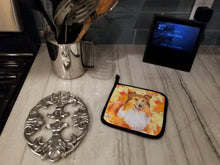 Load image into Gallery viewer, Sheltie Fall Pot Holders - Set of 2 - Heat-Resistant Kitchen Essentials BB9981PTHD