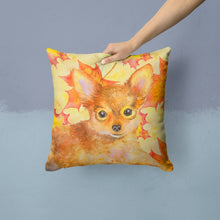 Load image into Gallery viewer, Toy Terrier Fall Throw Pillow - 14x14 Decorative Pillow – Art for Your Home &amp; Patio BB9983PW1414