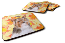 Load image into Gallery viewer, Yorkshire Terrier #2 Fall Coasters - Set of 4 Lightweight Foam, Absorbent Drink Coasters