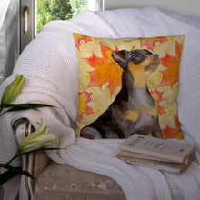 Load image into Gallery viewer, Miniature Pinscher #2 Fall Throw Pillow - 14x14 Decorative Pillow – Art for Your Home &amp; Patio BB9985PW1414