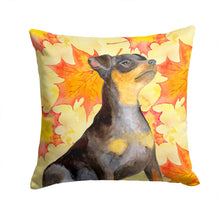 Load image into Gallery viewer, Miniature Pinscher #2 Fall Throw Pillow - 14x14 Decorative Pillow – Art for Your Home &amp; Patio BB9985PW1414