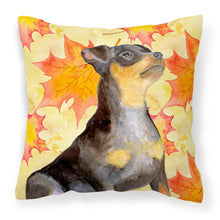 Load image into Gallery viewer, Miniature Pinscher #2 Fall Fabric Decorative Pillow BB9985PW1818