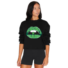 Load image into Gallery viewer, Lucky Charm Lips Black Crewneck