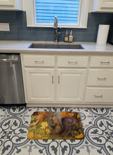 Load image into Gallery viewer, Grey Squirrel in Fall Leaves Machine Washable Memory Foam Mat BDBA0097RUG
