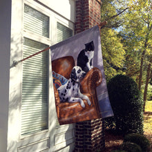 Load image into Gallery viewer, Dalmatian with Cat Flag Canvas House Size BDBA0265CHF