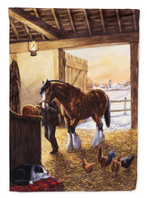 Load image into Gallery viewer, Cydesdale In The Stable Flag Canvas House Size BDBA0291CHF