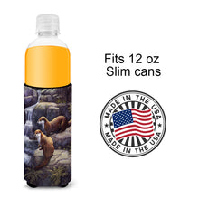 Load image into Gallery viewer, Otters by the Waterfall by Daphne Baxter Slim Can Hugger – Fun &amp; Functional Drink Coolers BDBA0293MUK