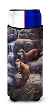 Load image into Gallery viewer, Otters by the Waterfall by Daphne Baxter Slim Can Hugger – Fun &amp; Functional Drink Coolers BDBA0293MUK