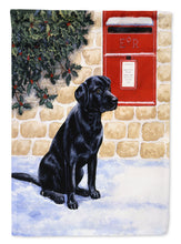 Load image into Gallery viewer, Black Labrador by the Mail Box Garden Flag – Decorative Outdoor Yard Flag BDBA0301GF