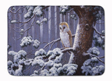 Load image into Gallery viewer, Owl on a Tree Branch in the Snow Machine Washable Memory Foam Mat BDBA0303RUG