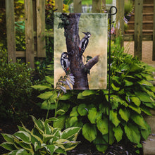 Load image into Gallery viewer, Woodpeckers by Daphne Baxter Garden Flag – Decorative Outdoor Yard Flag BDBA0335GF