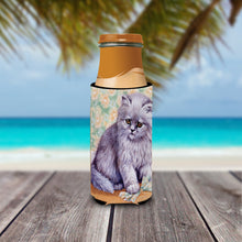 Load image into Gallery viewer, Grey Cat by Daphne Baxter Slim Can Hugger – Fun &amp; Functional Drink Coolers BDBA254AMUK