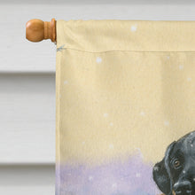 Load image into Gallery viewer, Black Labradors Snowy Day Flag Canvas House Size BDBA450ACHF