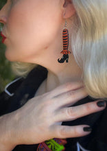 Load image into Gallery viewer, Bewitching Booties Earrings in ORANGE by Lipstick &amp; Chrome