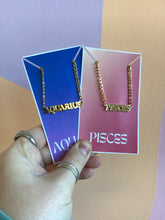 Load image into Gallery viewer, Stainless Steel Zodiac Sign Words
