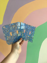 Load image into Gallery viewer, Blue and Gold Iridescent Marble Outlet Covers