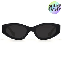 Load image into Gallery viewer, Kat x Money Moves - Black Cateye Sunglasses