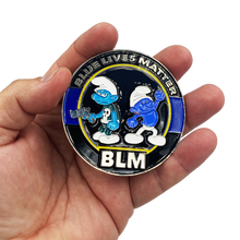Load image into Gallery viewer, DL4-13 Blue Lives Matter Thin Blue Line Challenge Coin Police LEO 1st Responder Super Hero