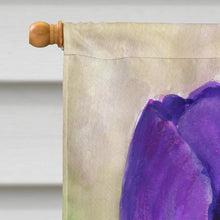 Load image into Gallery viewer, Purple Tulips by Maureen Bonfield Flag Canvas House Size BMBO1033CHF