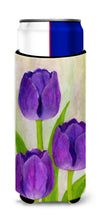 Load image into Gallery viewer, Purple Tulips by Maureen Bonfield Slim Can Hugger – Fun &amp; Functional Drink Coolers BMBO1033MUK