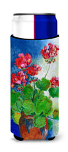 Load image into Gallery viewer, Geraniums by Maureen Bonfield Slim Can Hugger – Fun &amp; Functional Drink Coolers BMBO1118MUK