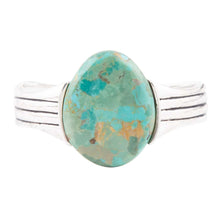 Load image into Gallery viewer, Bold Blue Turquoise and Sterling Silver Cuff Bracelet