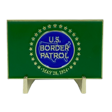 Load image into Gallery viewer, DL7-01 Border Patrol Flag Thin Green Line CBP Challenge Coin