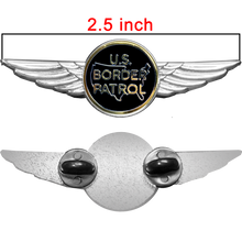 Load image into Gallery viewer, Full size Border Patrol Agent Pilot Aviation Operations Crew Wings pin drone helicopter airplane aircraft